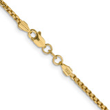 14K 28 inch 1.75mm Semi-Solid Round Box with Lobster Clasp Chain