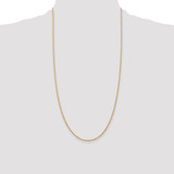 14K 28 Inch 1.85mm Diamond-cut Quadruple Rope Lobster Clasp Chain