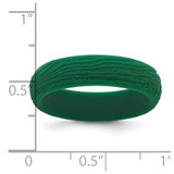 Silicone Hunter Green 5.70mm Wood Grain Pattern Band - SL-1248C7A3-7050