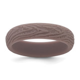 Silicone Light Brown 5.70mm Wood Grain Pattern Band - SL-36E6B77C-1377