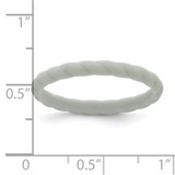 Silicone Light Gray 3mm Braided Band - SL-1E36FA8E-3931