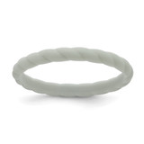 Silicone Light Gray 3mm Braided Band - SL-4466F223-7184