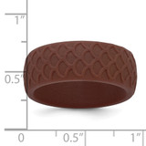 Silicone Metallic Bronze 8.70mm Fish Scale Pattern Band - SL-A7521D9E-2211