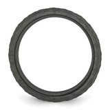 Silicone Metallic Silver 8.50mm Hammered Band - SL-B603DB88-9316