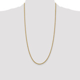 14K 28 inch 2.5mm Regular Rope with Lobster Clasp Chain