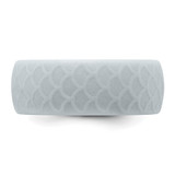 Silicone Metallic Silver 8.70mm Fish Scale Pattern Band - SL-FE7BBF95-9116