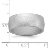 Silicone Metallic Silver 8.70mm Flat Edge Band - SL-030FF637-4106