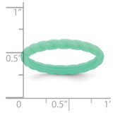 Silicone Mint Green 3mm Braided Band - SL-A35A0297-6796
