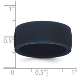 Silicone Navy Blue 8.70mm Flat Edge Band - SL-0045FAC6-4529