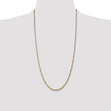 14K 28 inch 2.75mm Flat Figaro with Lobster Clasp Chain