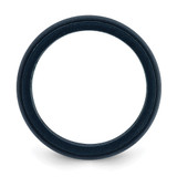 Silicone Navy Blue 8mm Ridged Edge Band Size 8