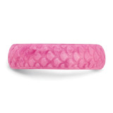 Silicone Pink Mermaid Pattern 5.7mm Domed Band Size 7
