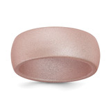 Silicone Pink Metallic 8.7mm Domed Band Size 12