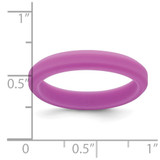 Silicone Purple 4mm Ridged Edge Band - SL-B3A78039-4122