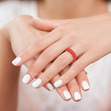 Silicone Red Mermaid Pattern 5.7mm Domed Band Size 5