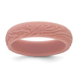 Silicone Rose Pink 5.70mm Wood Grain Pattern Band - SL-F9535563-6470
