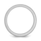 Silicone Silver Metallic 5.7mm Domed Band Size 10