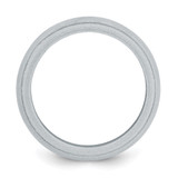 Silicone Silver Metallic 8mm Ridged Edge Band Size 14
