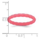Silicone Watermelon Pink 3mm Braided Band - SL-250C5EC7-1543
