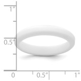Silicone White 4mm Ridged Edge Band - SL-1F1E88CD-6956