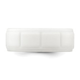 Silicone White 8mm Grid Pattern Band - SL-62125569-3502