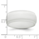 Silicone White 9mm Ridged Edge Band - SL-4019B4CD-6081