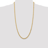 14K 28 Inch 4.5mm Diamond-cut Quadruple Rope Lobster Clasp Chain