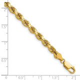 14K 28 inch 4.5mm Diamond-cut Rope with Lobster Clasp Chain