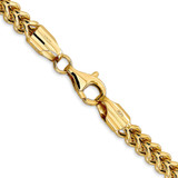 14K 28 inch 4.5mm Semi-Solid Franco with Fancy Lobster Clasp Chain