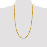 14K 28 inch 4.75mm Semi Solid Rope with Lobster Clasp Chain