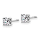 SS 1 ctw Lab Grown Dia VS+ F+ Round 4 Prong Hvy Wt Earring
