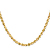 14K 28 inch 4mm Regular Rope with Lobster Clasp Chain