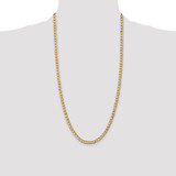 14K 28 inch 5.25mm Semi-Solid Curb with Lobster Clasp Chain