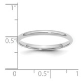 SS Rhodium-plated 2mm Comfort Fit Size 8.5 Band