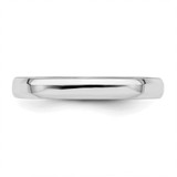SS Rhodium-plated 3mm Bevel Edge Size 8 Band