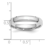 SS Rhodium-plated 4mm Bevel Edge Size 5 Band