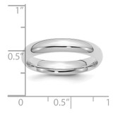 SS Rhodium-plated 4mm Comfort Fit Size 9 Band