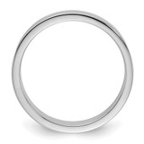SS Rhodium-plated 4mm Flat Size 6 Band