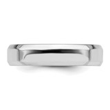 SS Rhodium-plated 5mm Bevel Edge Size 10 Band