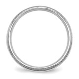 SS Rhodium-plated 5mm Comfort Fit Double Milgrain Size 5 Band