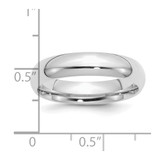 SS Rhodium-plated 5mm Comfort Fit Size 5 Band