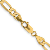 14K 28 inch 6.25mm Flat Figaro with Lobster Clasp Chain