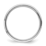 SS Rhodium-plated 5mm Flat w/ Step Edge Size 9 Band