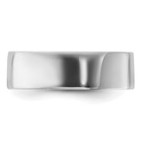 SS Rhodium-plated 6mm Flat Size 13 Band