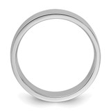 SS Rhodium-plated 6mm Flat Size 5 Band