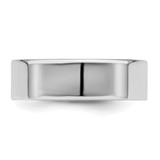 SS Rhodium-plated 6mm Flat Size 6 Band