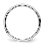 SS Rhodium-plated 6mm Flat w/ Step Edge Size 13 Band