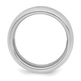SS Rhodium-plated 7mm Bevel Edge Size 13 Band