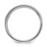 SS Rhodium-plated 8mm Flat Size 10 Band