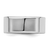 SS Rhodium-plated 8mm Flat Size 12.5 Band